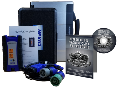 Detroit Diesel Diagnostic Link v8 & v6 Combo Professional License with NexIQ Scanner and Toughbook Dealer Package