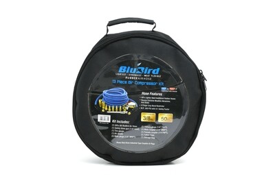 BluBird 3/8" x 25' Rubber Air Hose 10pc kit