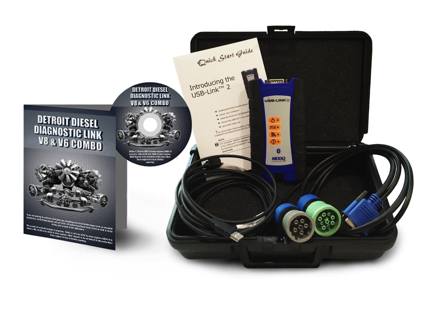 Detroit Diesel Diagnostic Link v8 & v6 Combo Professional License with NexIQ Scanner Detroit Diesel Diagnostic Link v8 & v6 Combo Professional License with NexIQ Scanner