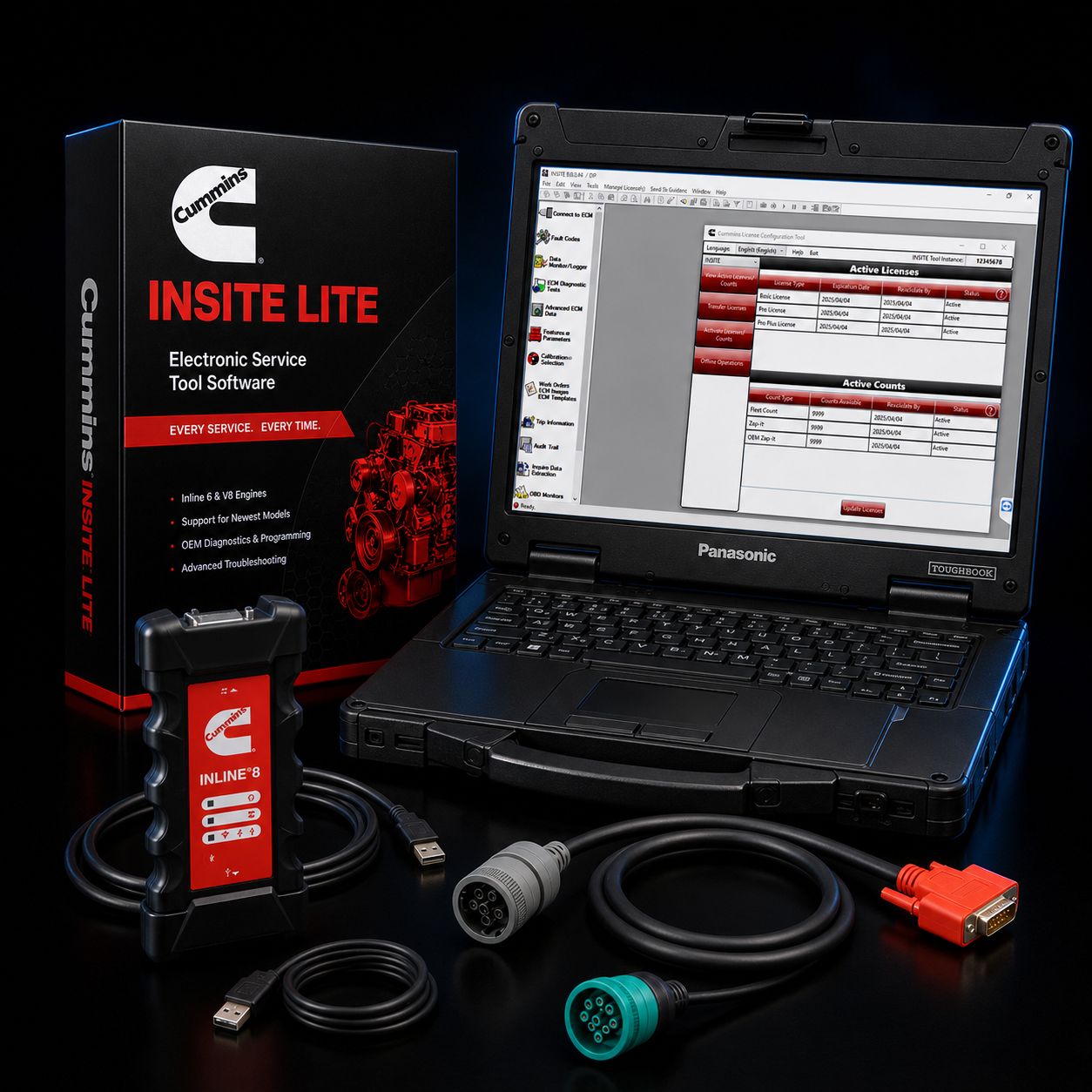 Cummins INSITE Lite + Cummins INLINE 8 + Refurbished Panasonic Toughbook FZ-55 Dealer Package