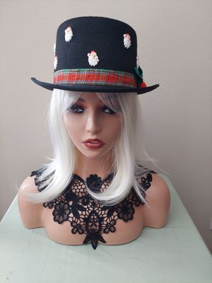 Black Christmas top hat