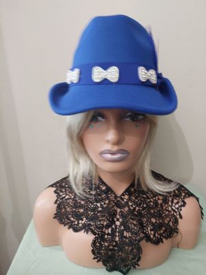 Royal blue fedora