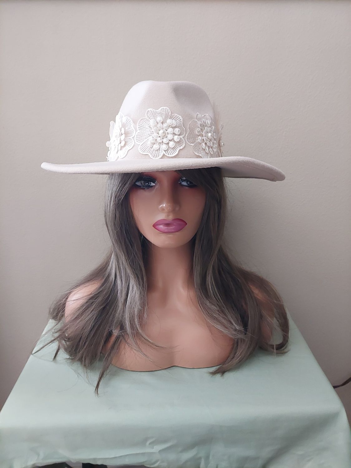 Off white big brim fedora