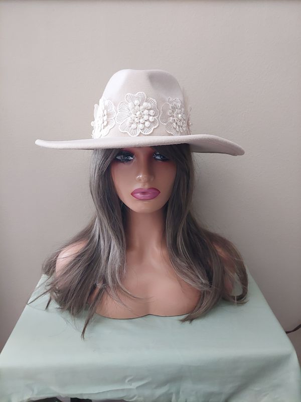 Off white big brim fedora