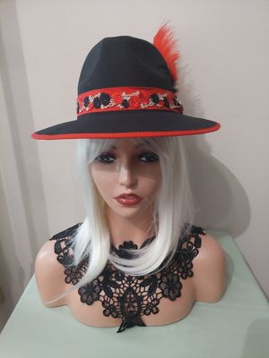 Black big brim fedora