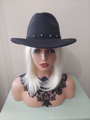 Black big brim fedora