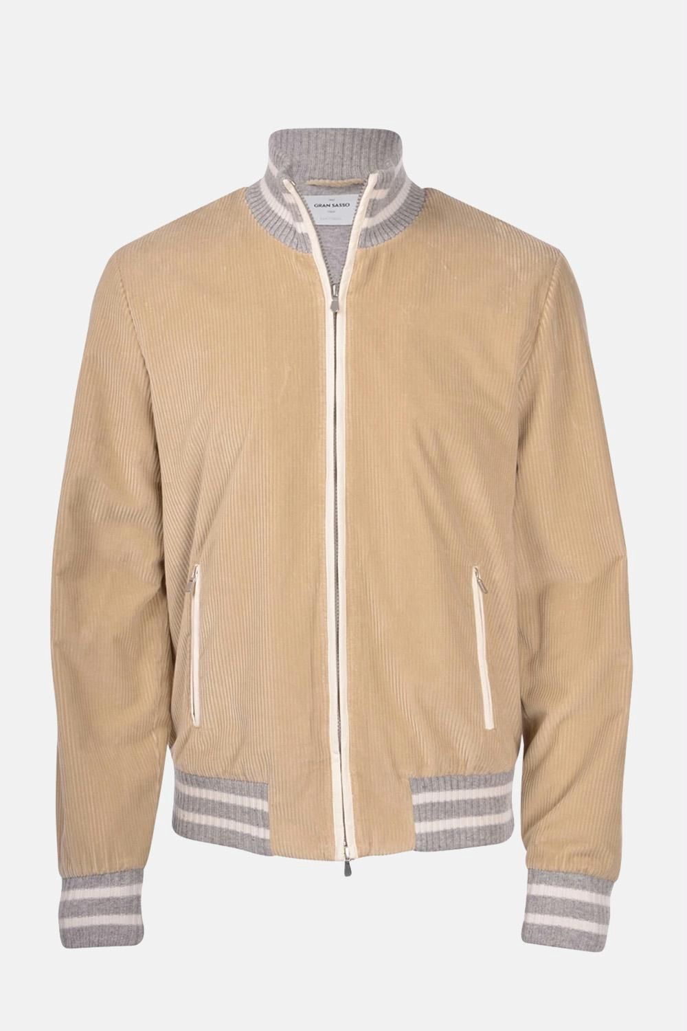 Corduroy Bomber Zip Jacket