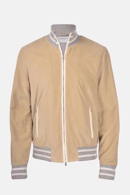 Corduroy Bomber Zip Jacket