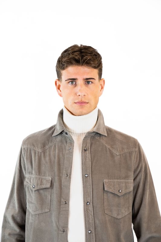 Rib Overshirt Grey