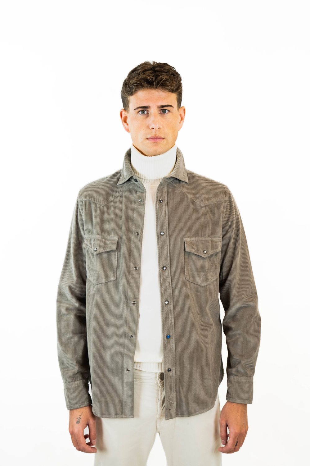 Rib Overshirt Grey