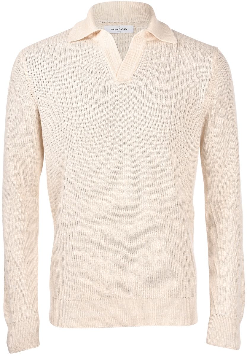 Knitted tennis trui Beige 23160/18658
