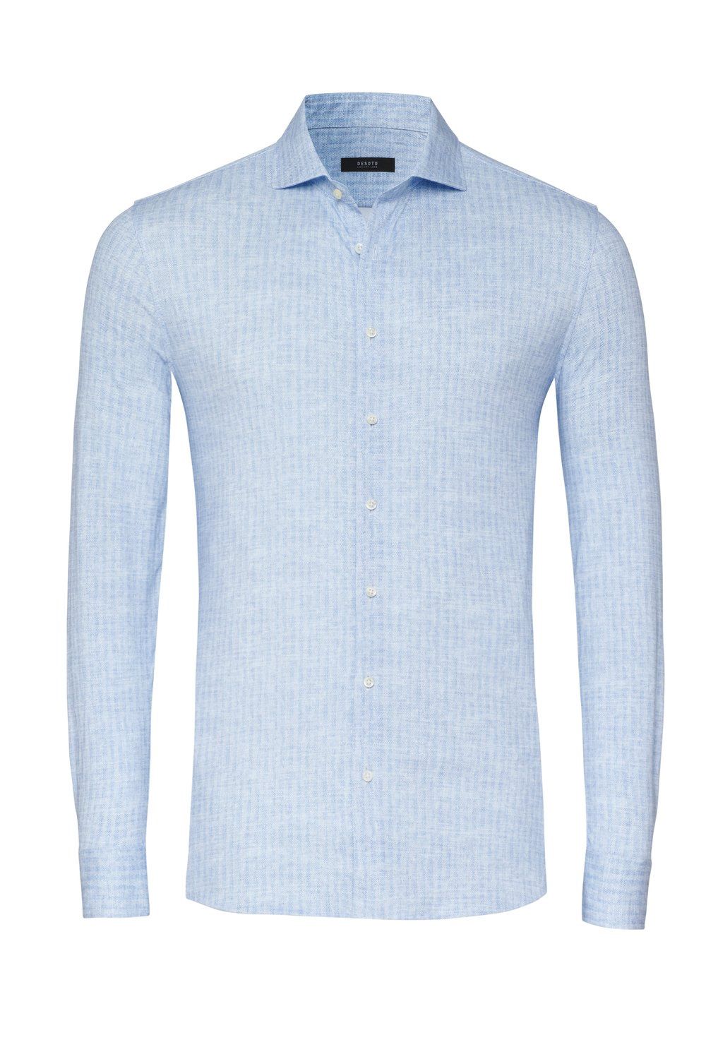 Shirt Herringbone Lichtblauw 82108-30