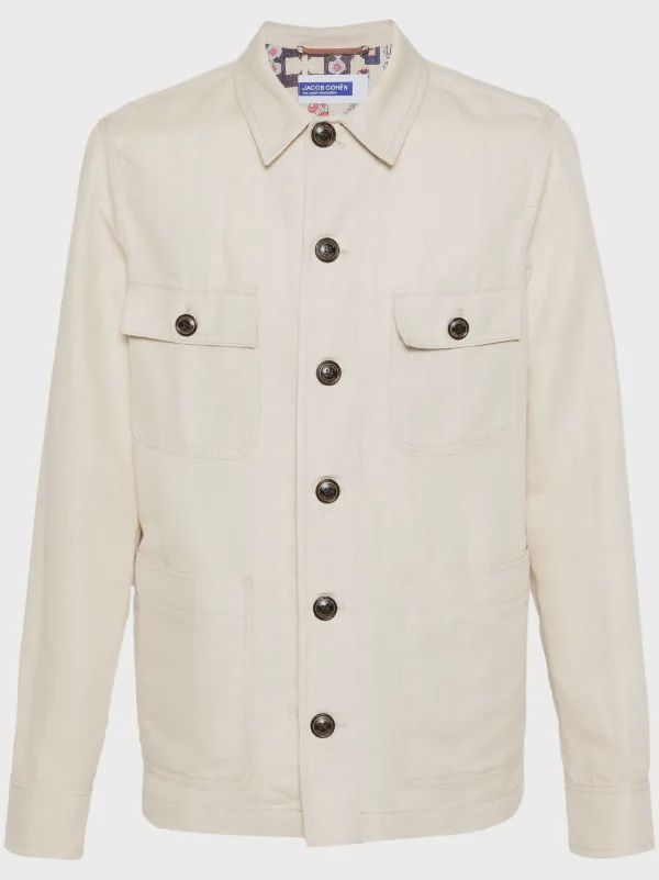 Overshirt Linnen Katoen Beige  UE009