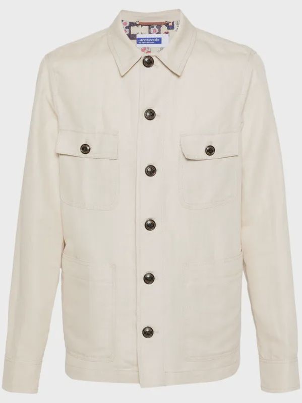 Overshirt Linnen Katoen Beige  UE009