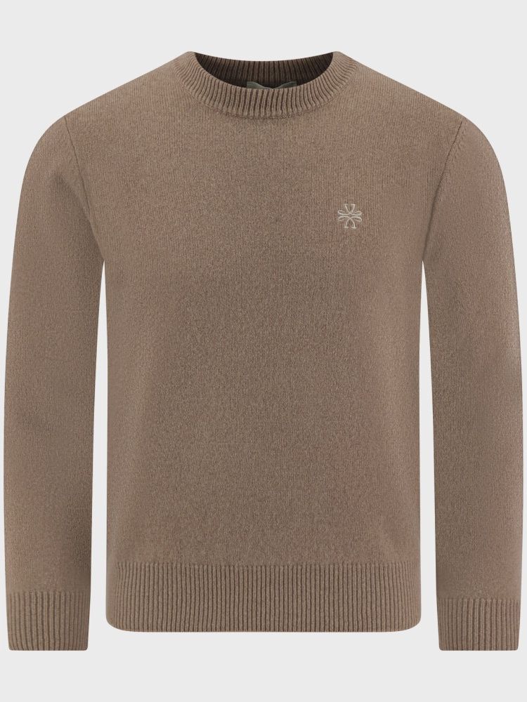 CREWNECK TRUI TAUPE – WOL &amp; CASHMERE JUM_SG021 D788