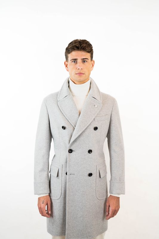 Mantel Wol/Cashmere L.Grijs