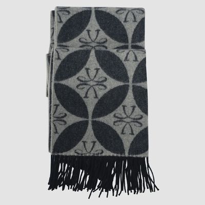 Jacob Cohën Jacquard Sjaal – Navy / Panna