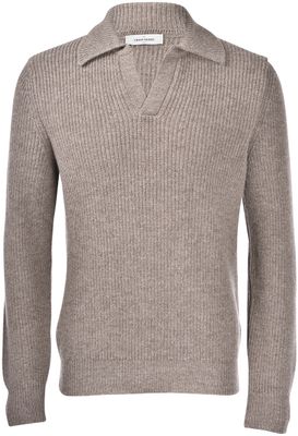 Buttonless Polo/Trui Taupe