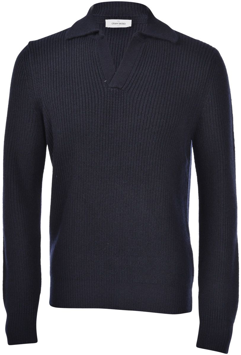 Buttonless Polo/Trui Navy