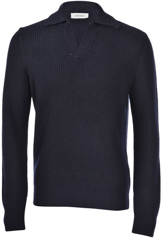 Buttonless Polo/Trui Navy