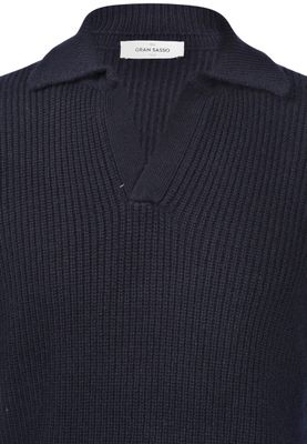 Buttonless Polo/Trui Navy