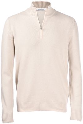 Quarter Zip Cashmere Blend L.Beige