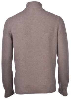 Quarter Zip Cashmere Blend D.Taupe