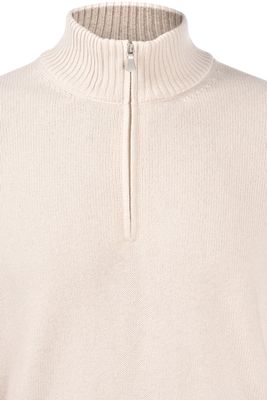 Quarter Zip Cashmere Blend L.Beige