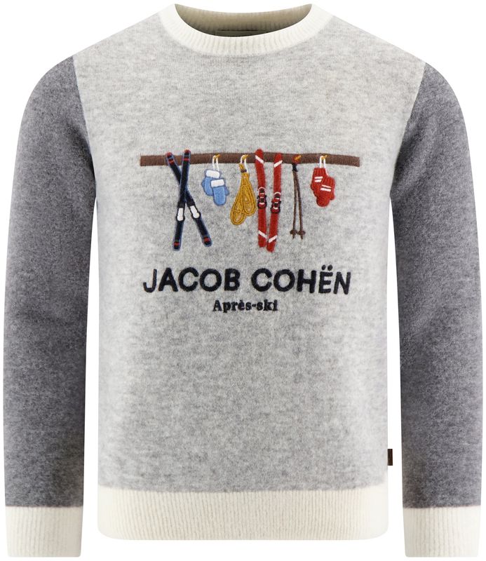Après-Ski Crewneck Grey melange Alpacawol JUR_SG012 - 001