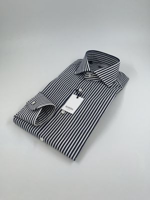 Shirt Blauw/Wit Streep Stretch - 0003