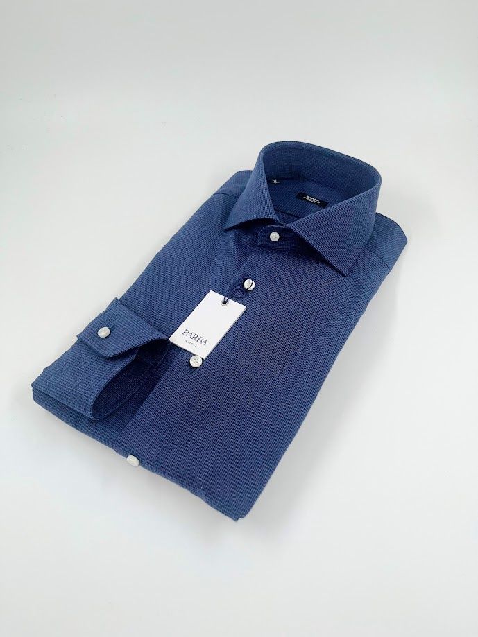 Shirt Navy - Pied de Poule - 0001