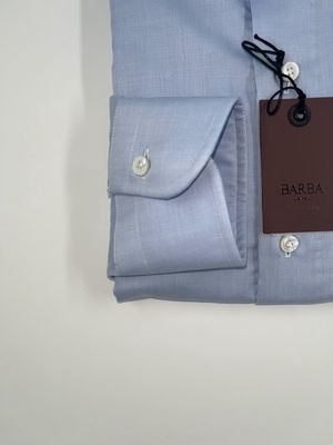 Barba Journey Shirt – Lichtblauw Piqué - 0003