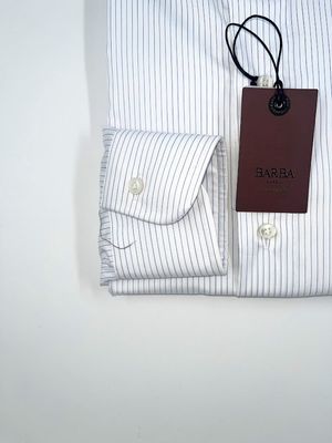 Barba Journey Shirt – Wit/Blauw Streep - 0001