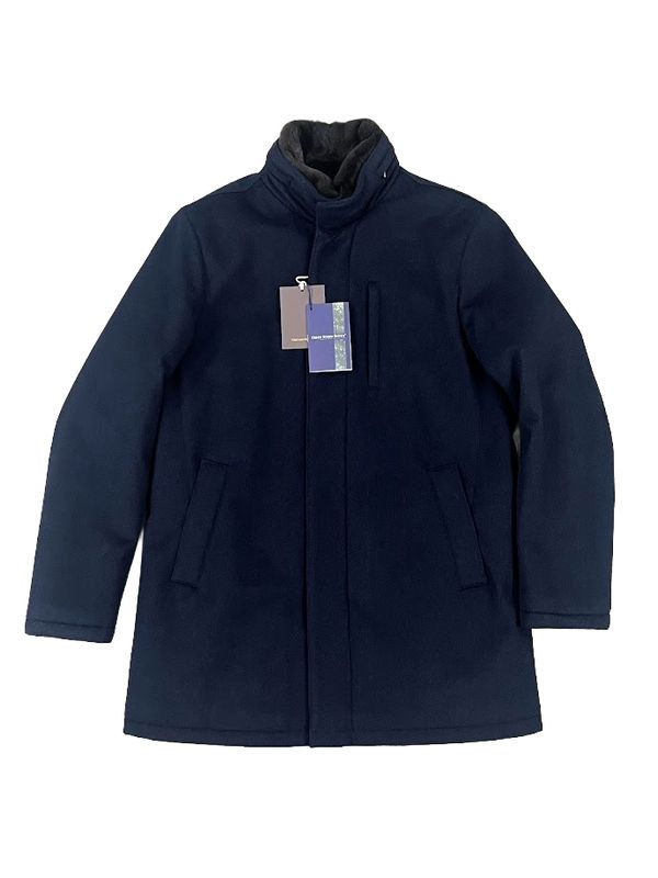 Cristiano Barbieri Overcoat “Connor” – Navy Loro Piana Wool