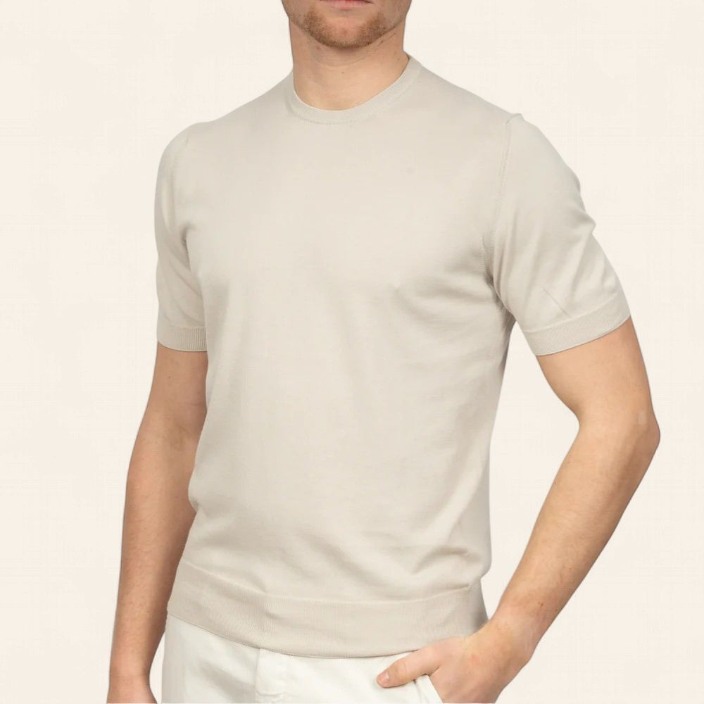 Gran Sasso Organic Cotton T-shirt – Beige