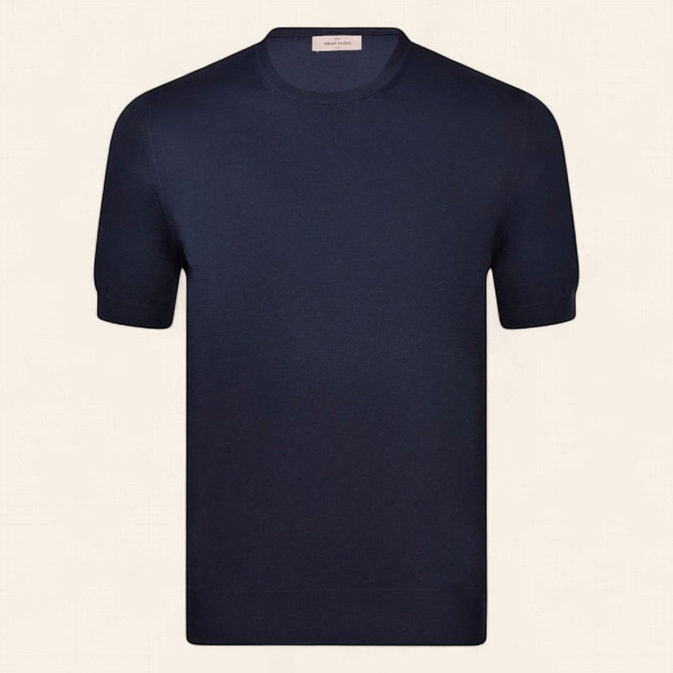 Gran Sasso Organic Cotton T-shirt - Navy
