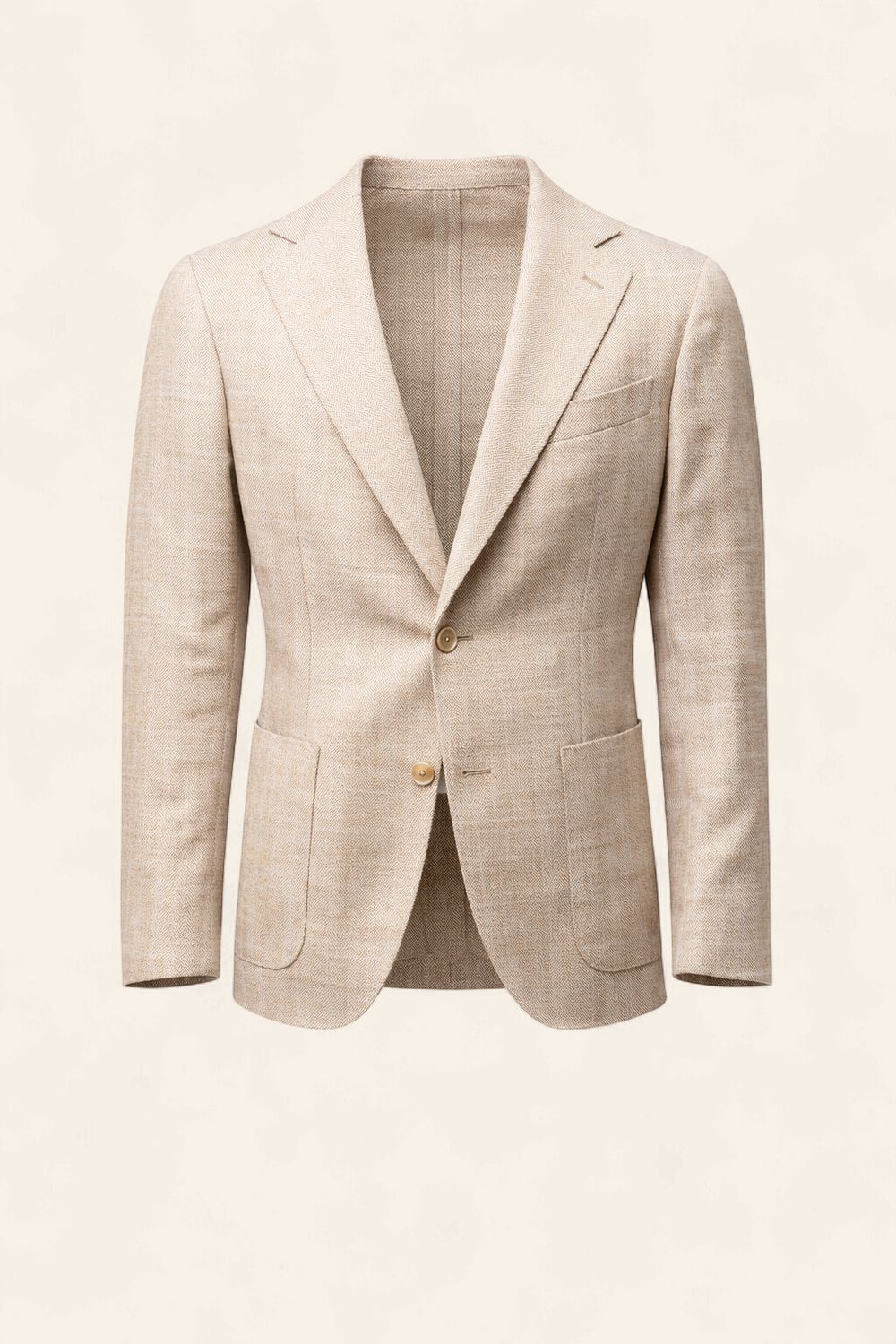 Caruso "Butterfly" jacket licht beige herringbone