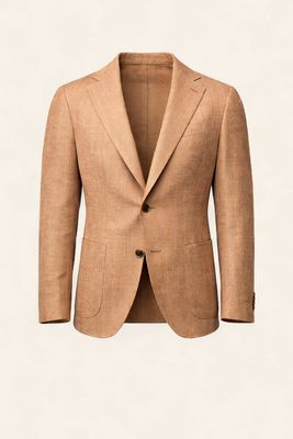 Caruso 'Butterfly" jacket lichtbruin herringbone