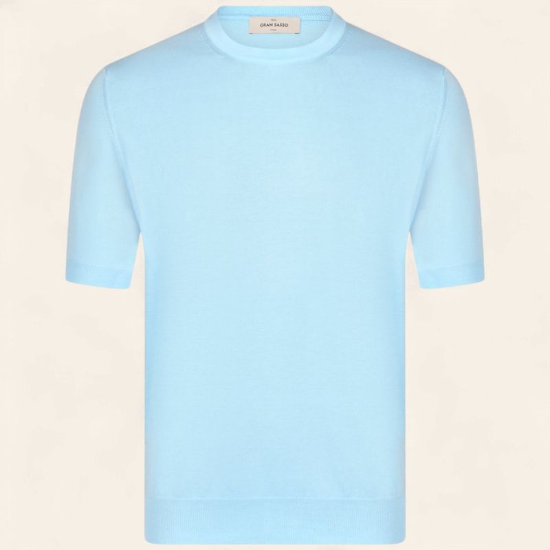 Gran Sasso Organic Cotton T-shirt – Lichtblauw