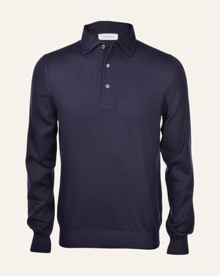 Gran Sasso – Knitted Polo | Navy