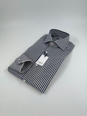 Shirt Blauw/Wit Streep Stretch - 0003