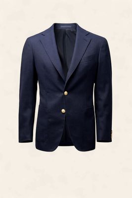 Caruso Aïda jacket navy piqué