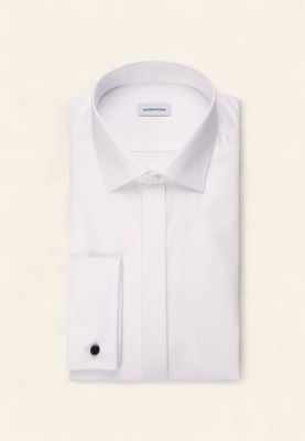 Seidensticker - Business Kent Smokingshirt Shaped - Wit