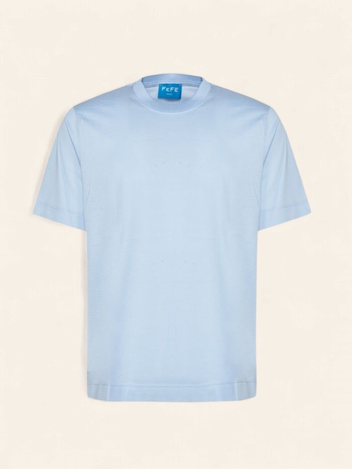 FeFè Napoli T-Shirt Lichtblauw TSHFSC46 FeFè Napoli T-Shirt Lichtblauw TSHFSC46