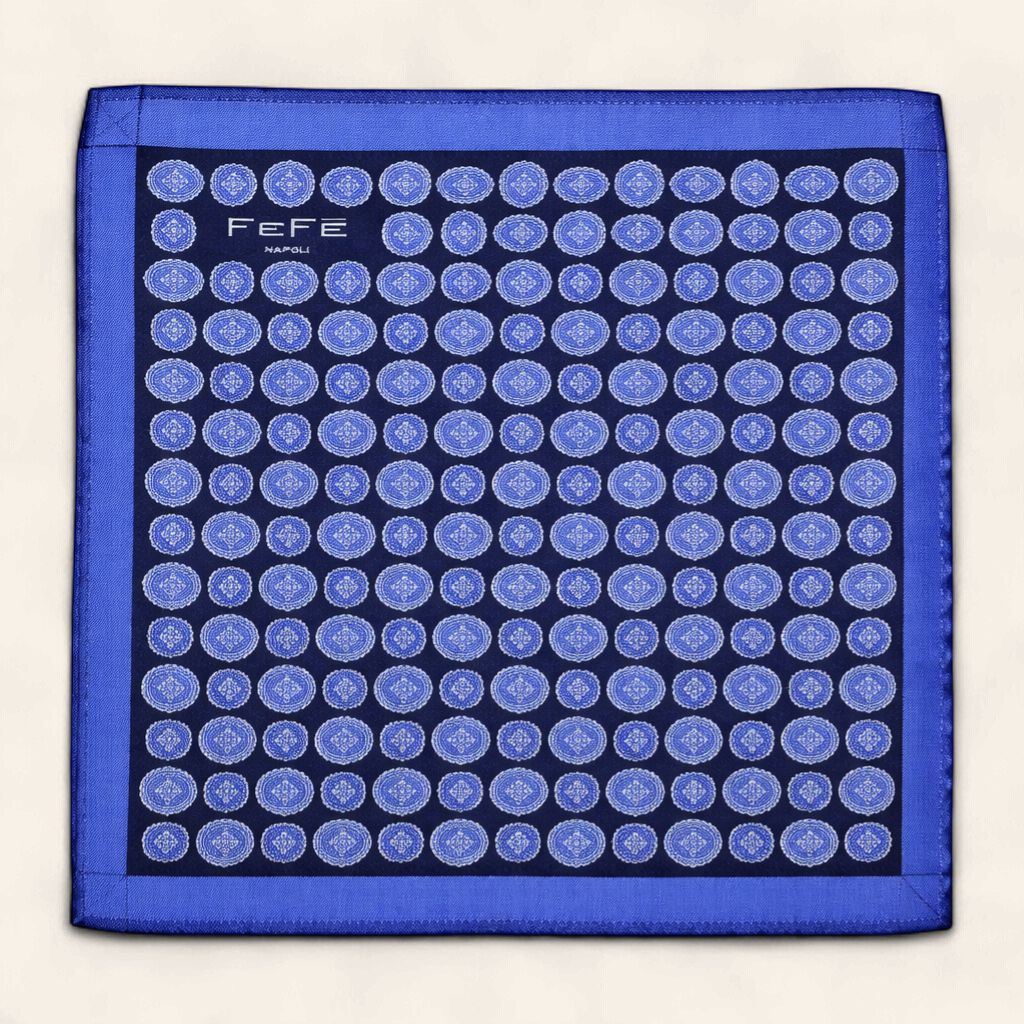 Pochet 100% Silk IJ4953_1001 Medals Blu