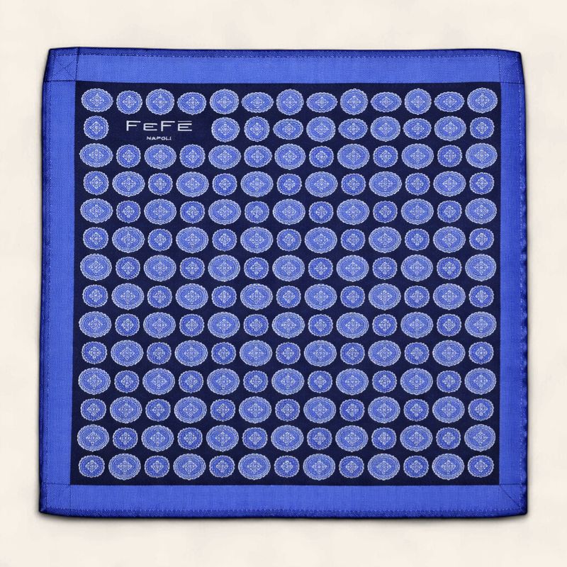 Pochet 100% Silk IJ4953_1001 Medals Blu