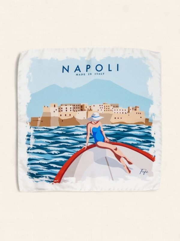 Pochet 100% Silk Cartolina - Napoli