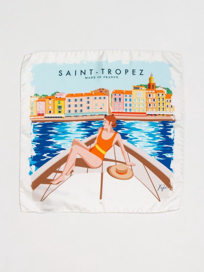 Pochet 100% Silk Cartolina - Saint Tropez