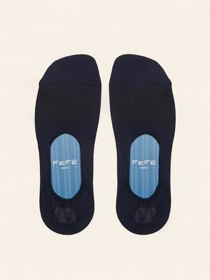 Navy Insole No Show Socks SOL21BLU
