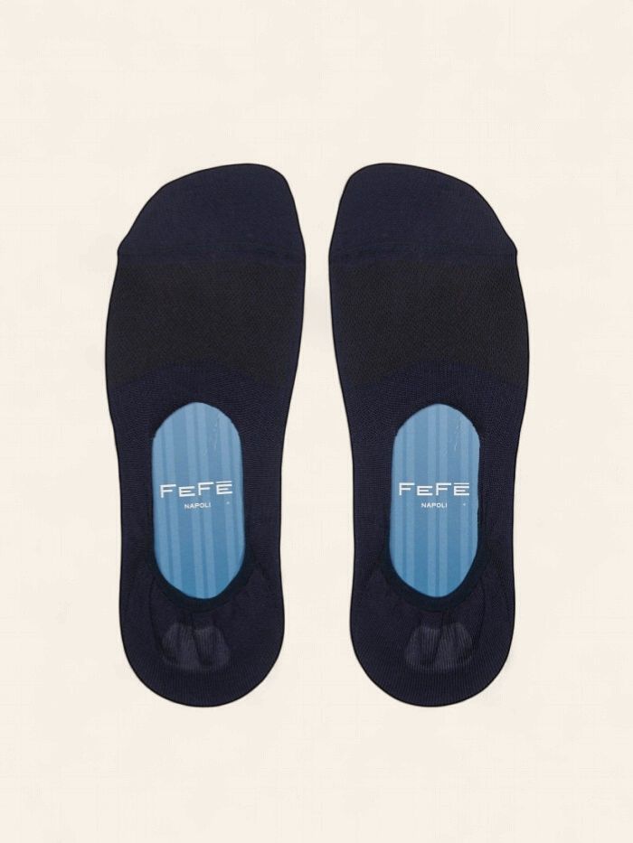 Navy Insole No Show Socks SOL21BLU